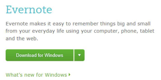 Settu upp Evernote á Windows tölvum