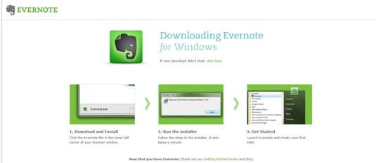 Инсталирайте Evernote на компютри с Windows