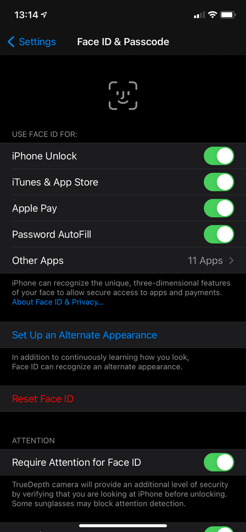 iPhone-apper kan låses med Touch ID eller Face ID