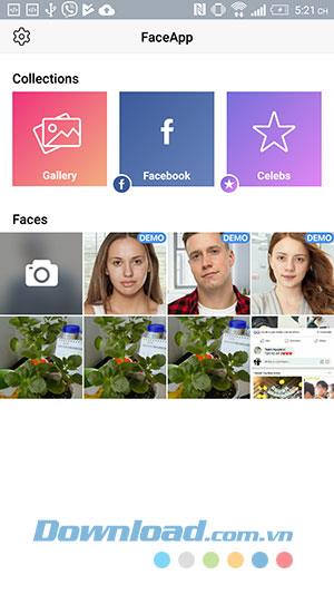 Instruktioner för att byta ansikten med FaceApp-applikationen