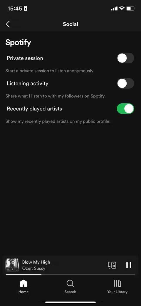 Kako skriti dejavnost poslušanja glasbe na Spotifyju