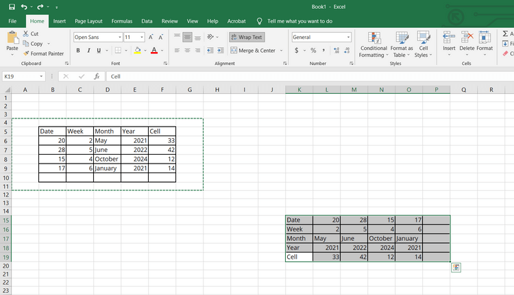 Hvordan rotere en tabell i Microsoft Word