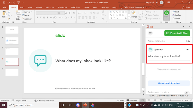 Kako dodati glasovanje i pitanja i odgovore u PowerPoint koristeći Slido