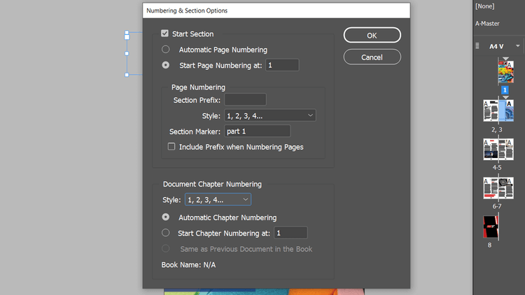 Kā pievienot lappušu numurus programmā Adobe InDesign