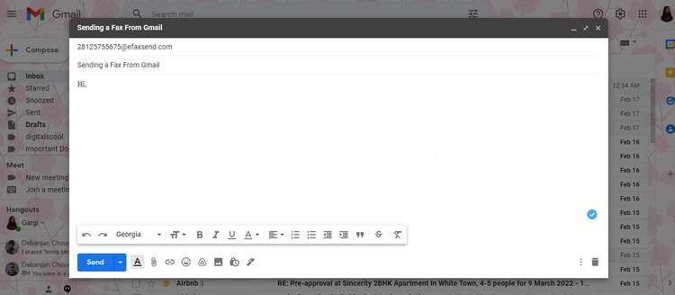 Com enviar fax des de Gmail