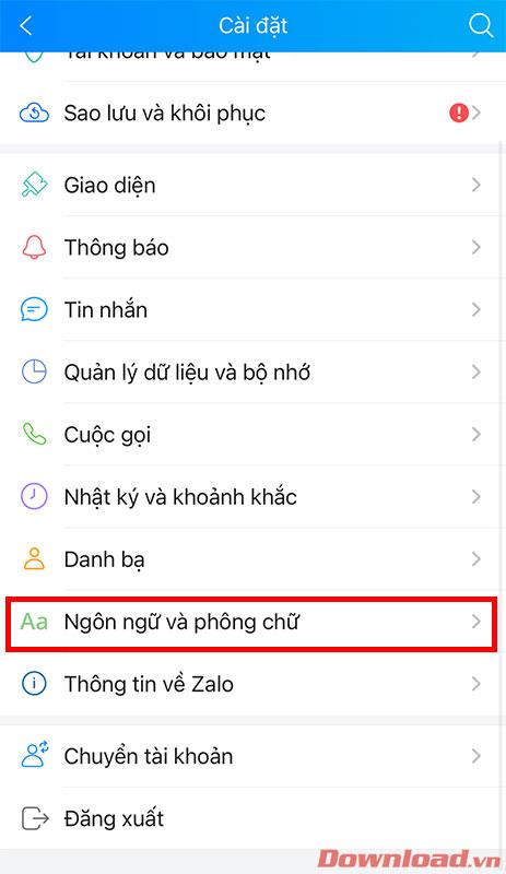 Hướng dẫn đổi kiểu chữ, font chữ trên Zalo