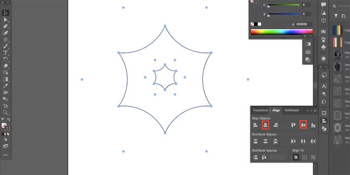 Hvernig á að teikna kóngulóarvef í Adobe Illustrator