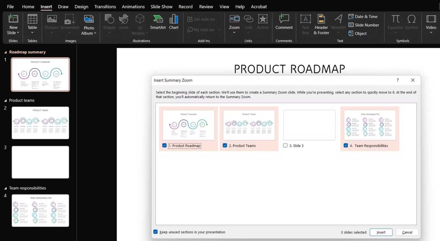 Slik bruker du Zoom-effekten i PowerPoint