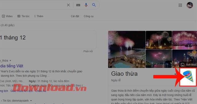 Leiðbeiningar um að setja upp gleðilegt nýtt ár flugelda á Google