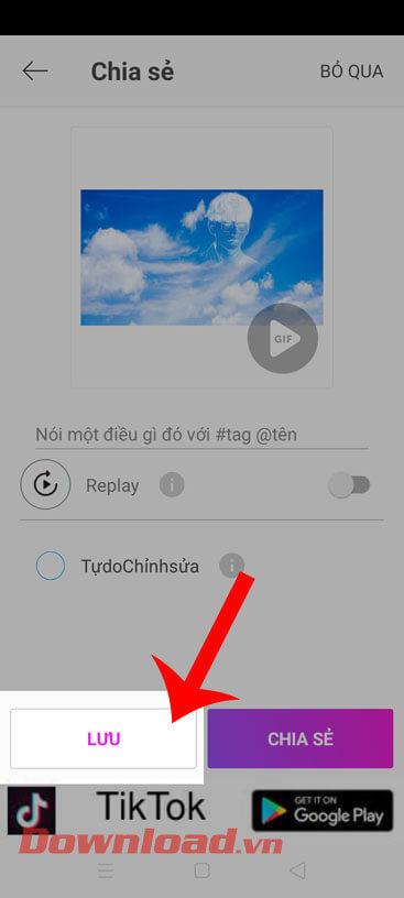 Instrukcijos, kaip sukurti debesies formos veidą naudojant Picsart