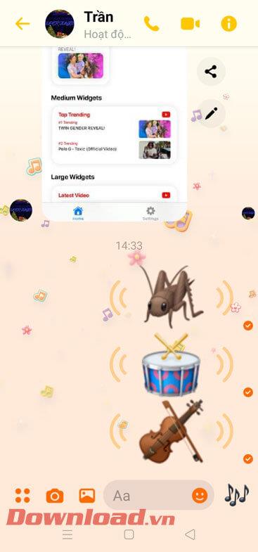 Pokyny na odosielanie ikon vydávajúcich zvuk na Facebook Messenger