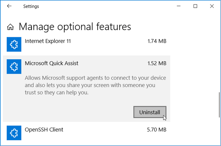 A Windows Quick Assist nem működő hibájának javítása