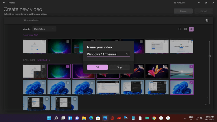 Kako ustvariti videoposnetke z aplikacijo Fotografije v sistemu Windows 11