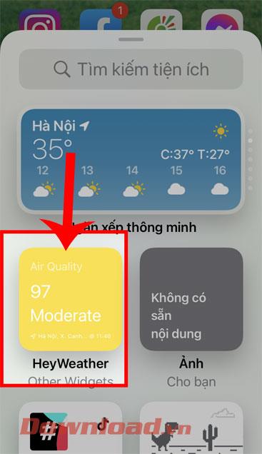 Instruccions per veure la previsió del temps a la pantalla de l'iPhone