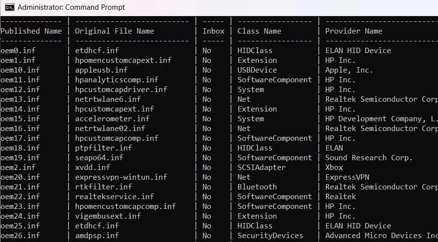 Kako odstraniti gonilnike v sistemu Windows 11