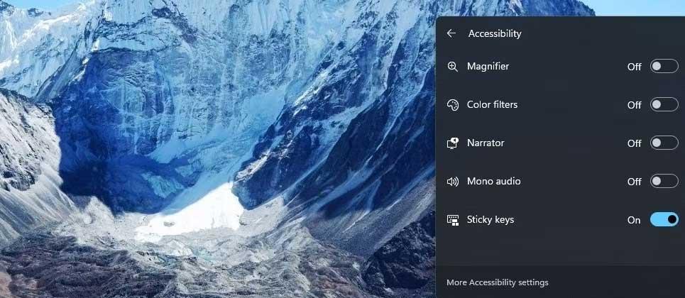 Com activar/desactivar Sticky Key a Windows 11