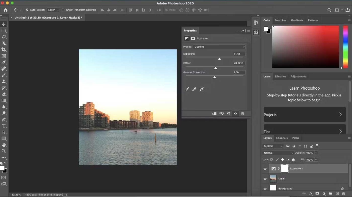 Com crear un efecte d'exposició a Photoshop