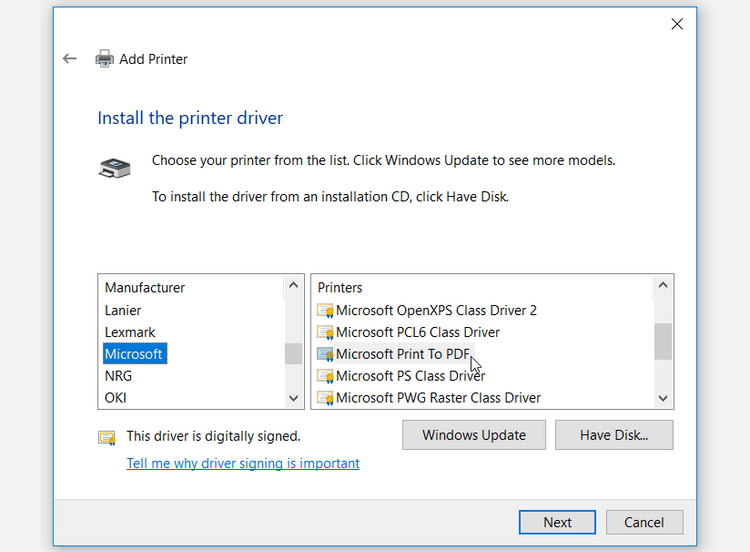 Kako popraviti napako Microsoft Print to PDF v sistemu Windows