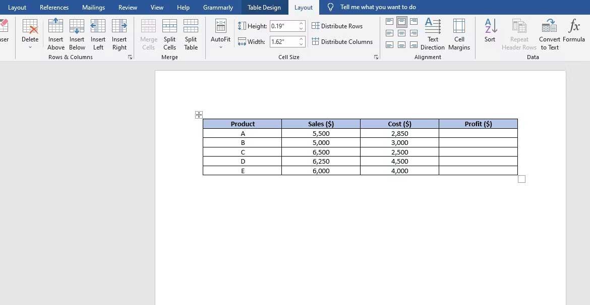 Hur man använder Excel-formler i Word