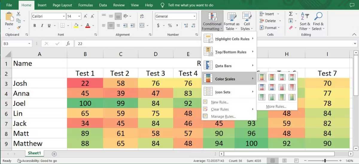 Hvernig á að búa til hitakort í Excel