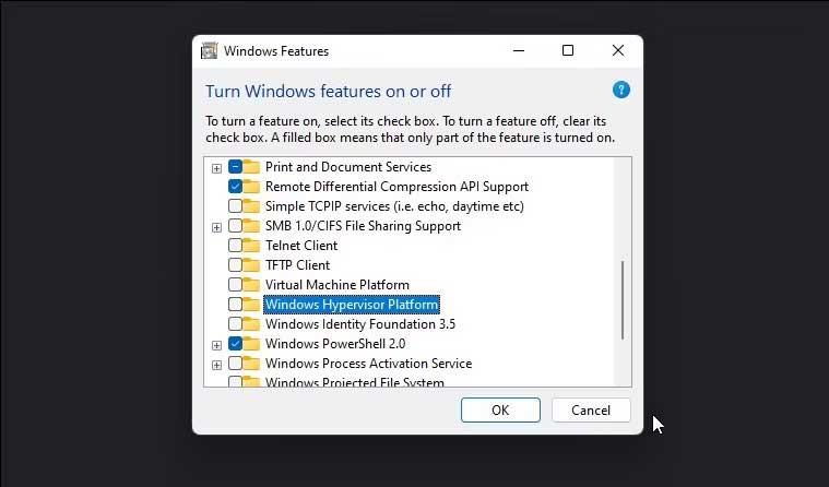 Com desactivar o eliminar Hyper-V a Windows 11