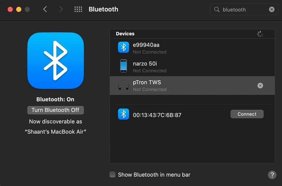 Útmutató a Bluetooth-hibák javításához Mac rendszeren