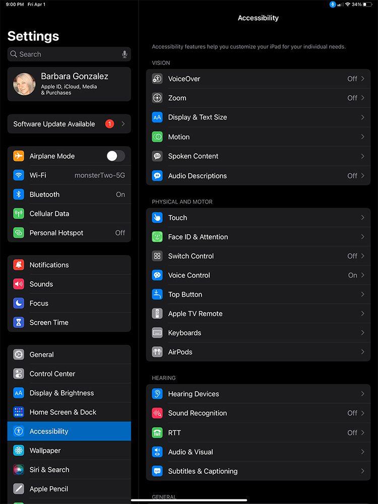 Com controlar l'iPad amb els controls de veu