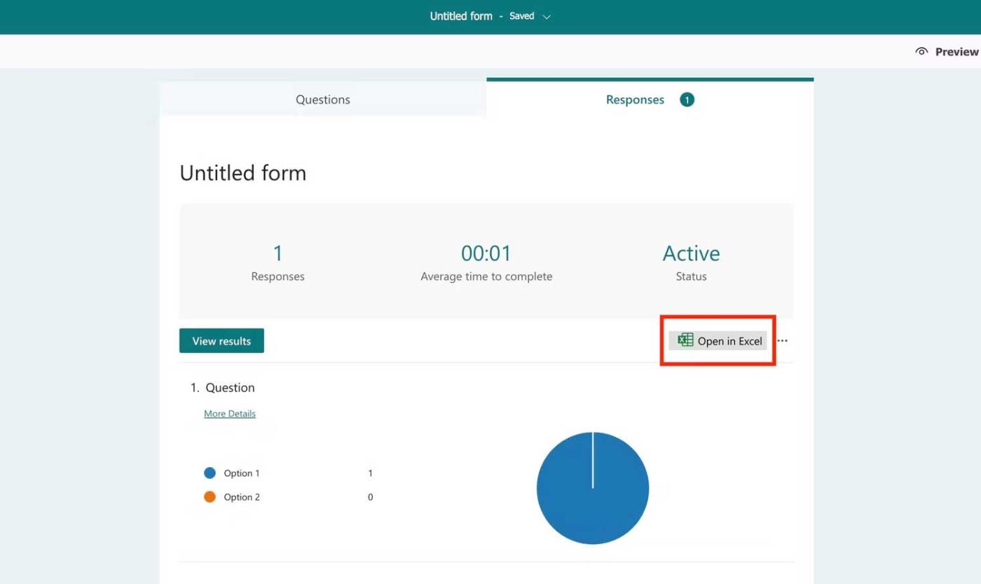 Kaip sinchronizuoti „Microsoft Forms“ atsakymus su „Excel“.