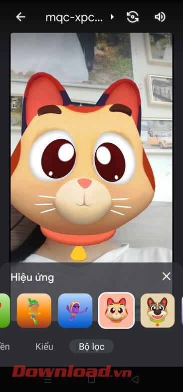 Leiðbeiningar um notkun sía á Google Meet