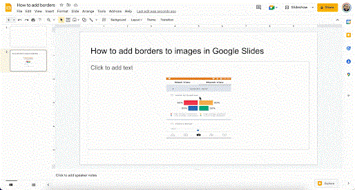 Hvordan redigere, beskjære og legge til rammer på bilder i Google Slides