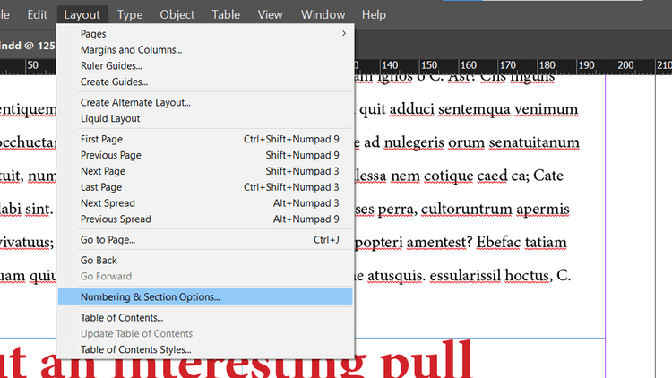 Kā pievienot lappušu numurus programmā Adobe InDesign