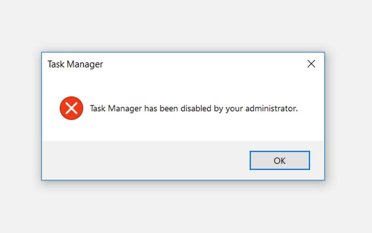 Järjestelmänvalvojasi on poistanut käytöstä Task Manager -virheen Windows 10:ssä