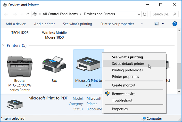 Hvernig á að laga Microsoft Print til PDF villu á Windows