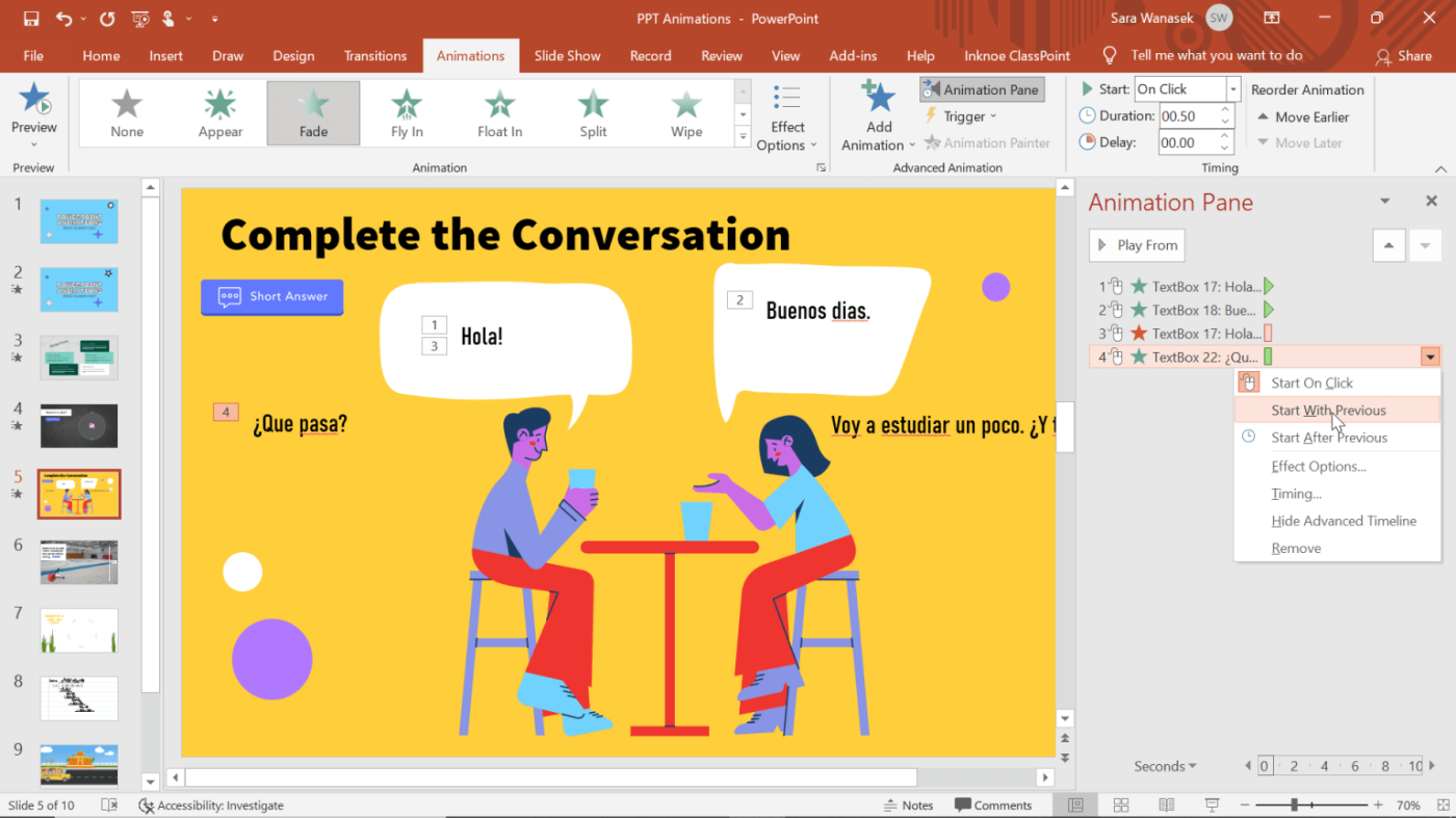 Как да създадете ефекти на изчезване и избледняване в PowerPoint