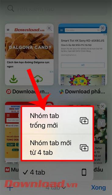 Navodila za ustvarjanje skupin Safari Tab v sistemu iOS 15