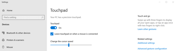 Gestos útils del touchpad a Windows 10