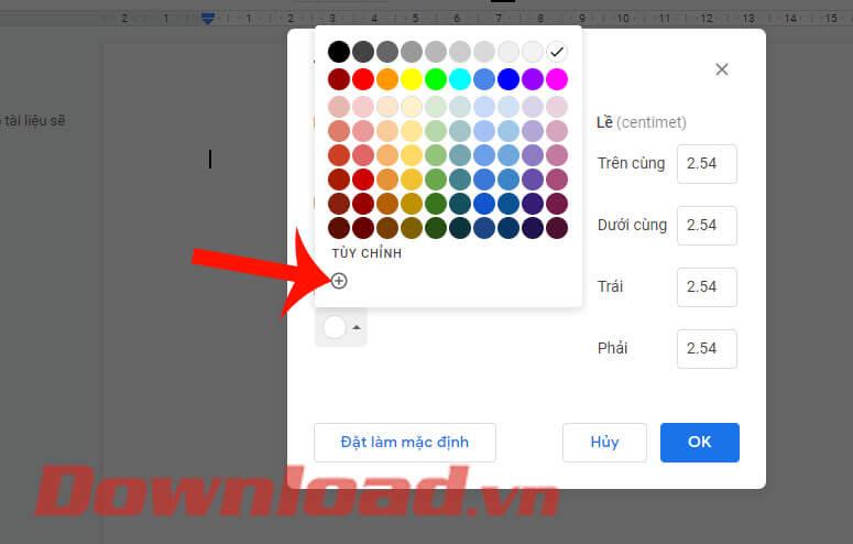 Instruccions per canviar el color de fons de la pàgina a Google Docs