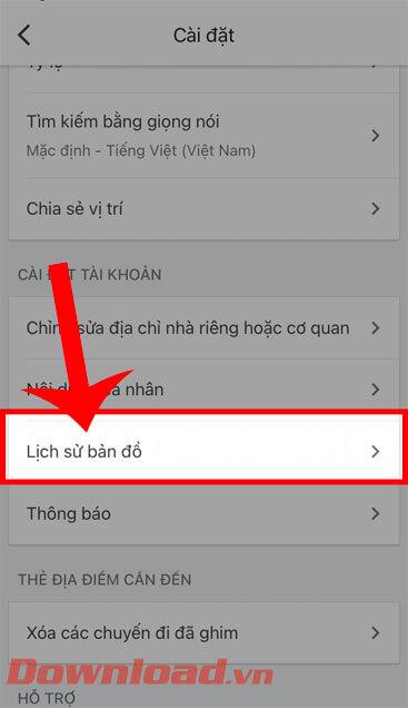 Інструкції щодо видалення історії пошуку на Google Maps