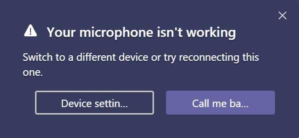 Corregiu l'error de Microsoft Teams que no reconeixia el micròfon