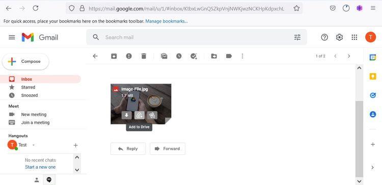 Mellékletek mentése a Gmailben a Google Drive-ra