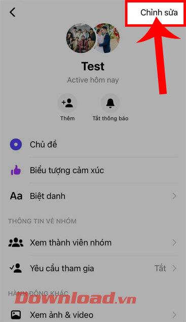 Norādījumi Facebook Messenger tērzēšanas grupas nosaukuma maiņai