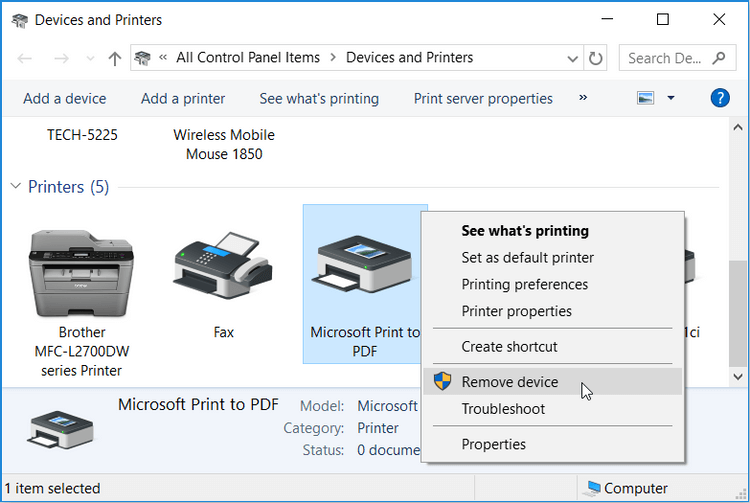 Com solucionar l'error de Microsoft Print to PDF a Windows