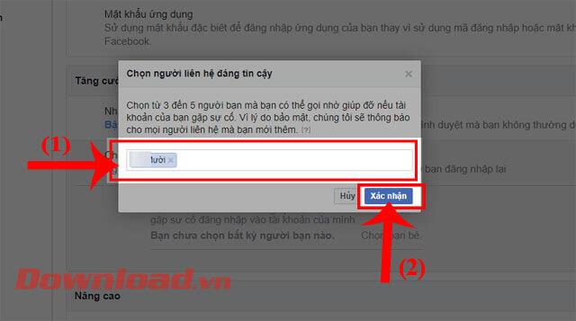 Інструкції щодо додавання надійних друзів у Facebook