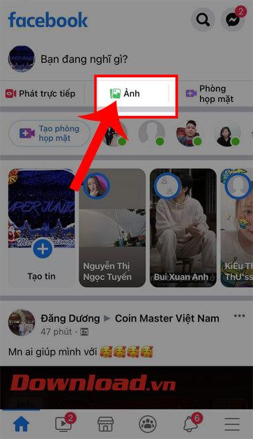 Instruktioner för att infoga rörliga fotoeffekter för att lägga upp på Facebook