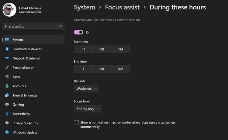 Com utilitzar Focus Assist a Windows 11