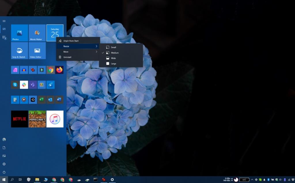Windows 10:n Käynnistä-valikon muuttaminen