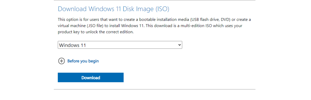 Hvordan få Windows 11 ISO