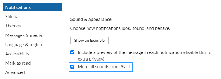 Kuinka poistaa Slackin ilmoitukset ja äänet käytöstä?