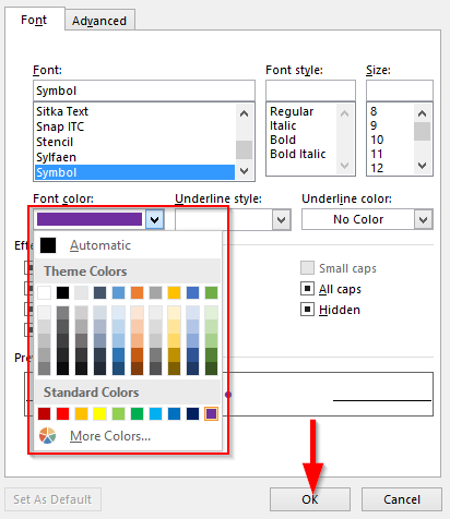 Kuinka muuttaa luettelomerkkien väritystä Wordissa?