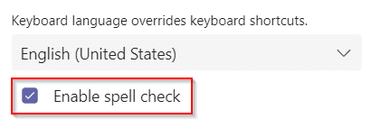 Як автоматично перевіряти орфографію в чаті Teams?